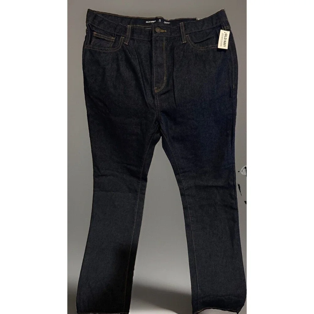 Lot Of 2 Old Navy Skinny Jeans Boys Size 18 Plus Dark Blue Denim Built In Tough